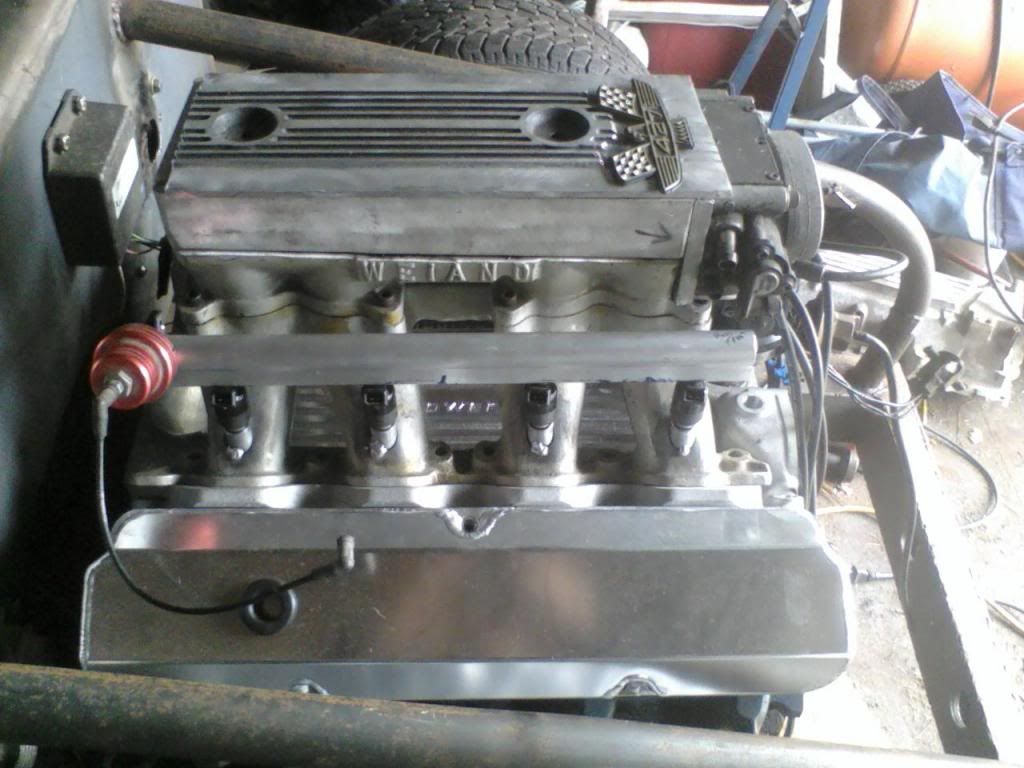 351C tunnel ram fuel injection intake mod for the intake adapter